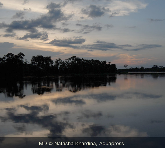 Rio Aracá al tramonto.