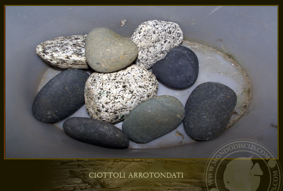 ciottoli di granito e ardesia