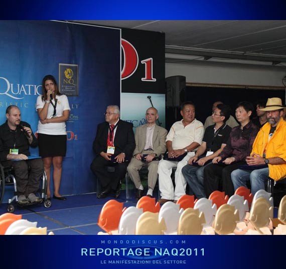 christian Pedone e i giudici del Discus championship